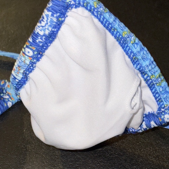 Blue Floral Bikini Top - Picture 5 of 5